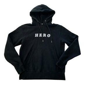Sandro Paris HERO Hoodie Men’s Small Black Pullover Cotton Pocket